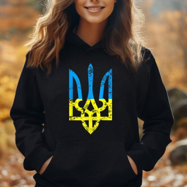 Ukrainian Flag Vintage Tryzub Ukraine Gift Unisex Hoodie