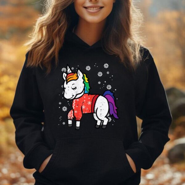 Unicorn Ugly Christmas Sweater Xmas Toddler Girls Kids Women Unisex Hoodie