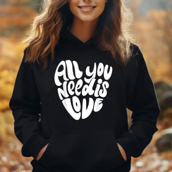 Valentines Day Heart Shirts Women Girls Love Is All You Need Unisex Hoodie