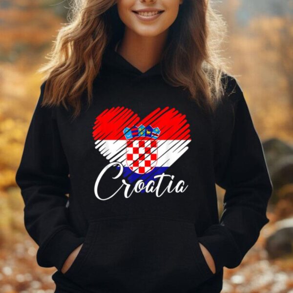 Vintage Croatian Flag Croatia Pride Roots Heritage Gift Unisex Hoodie