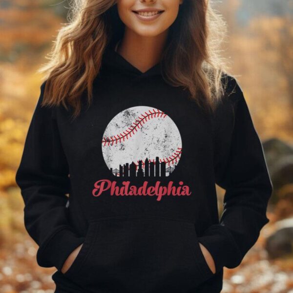 Vintage Philadelphia Skyline Retro Philly Cityscap Unisex Hoodie