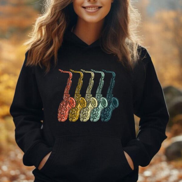 Vintage Saxophone Design For Men Women Sax Lover Saxophonist Unisex Hoodie