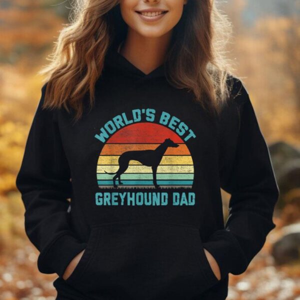 Vintage World's Best Best Greyhound Dad - Dog Lover Unisex Hoodie