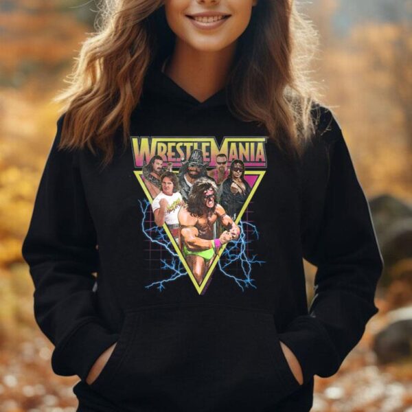 WWE Group Shot Vintage Wrestlemania Grid Box Up Unisex Hoodie