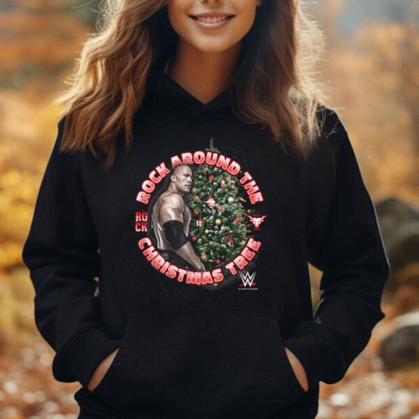 WWE The Rock Rock Around The Christmas Tree Unisex Hoodie