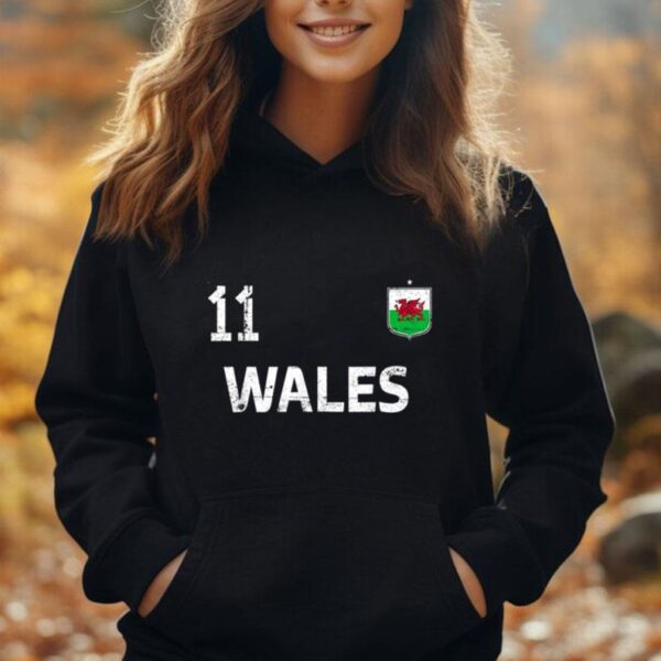 Wales Soccer Fans Jersey Welsh Flag Football Lovers Unisex Hoodie