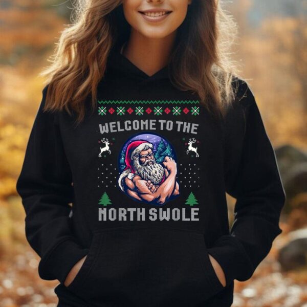 Welcomes To Norths Swole Santa Claus Christmas Gym Workout Unisex Hoodie