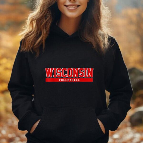 Wisconsin Volleyball for support the university college Unisex Hoodie