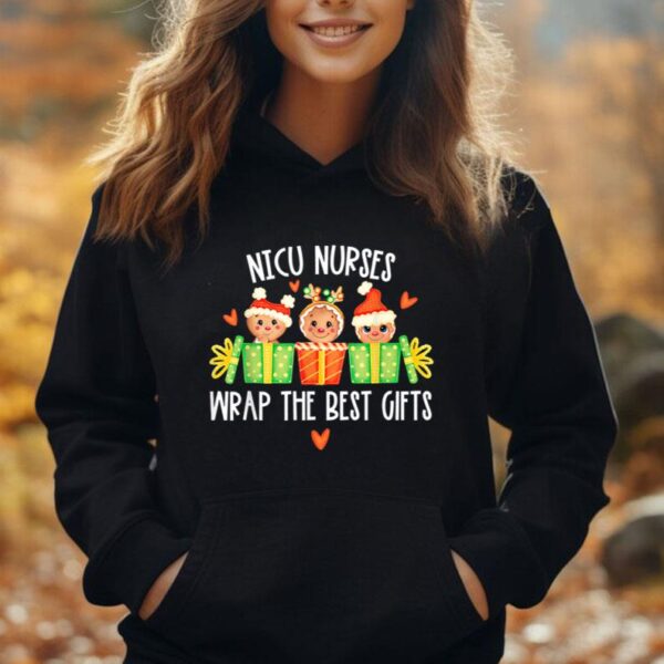 Wrap The Best Tee NICU Nurse Funny Christmas Nurse Unisex Hoodie