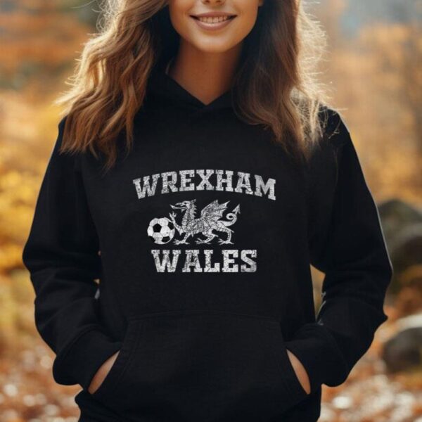 Wrexham Football T Shirt Wales Soccers Jersey Retro Vintage Unisex Hoodie