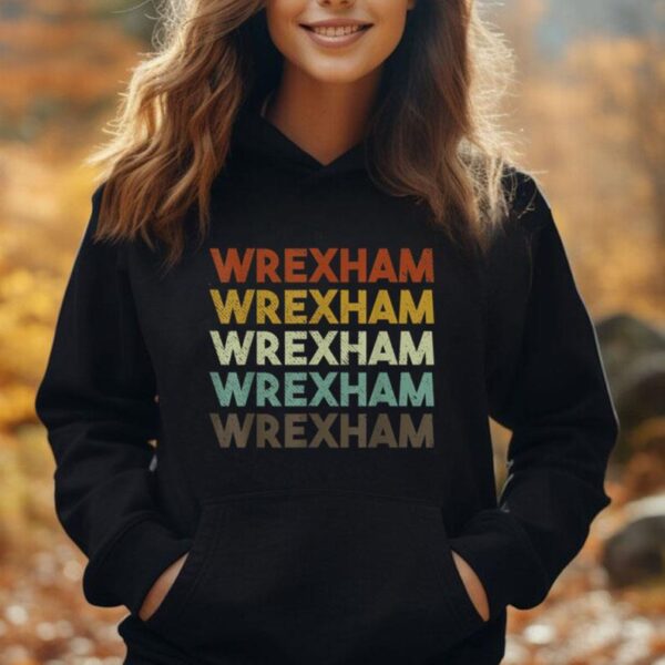 Wrexham Wales Vintage 80s Retro Unisex Hoodie