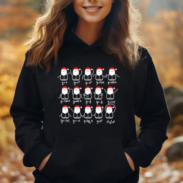 Xmas Cute Santa Fractions Math Teacher Christmas Unisex Hoodie