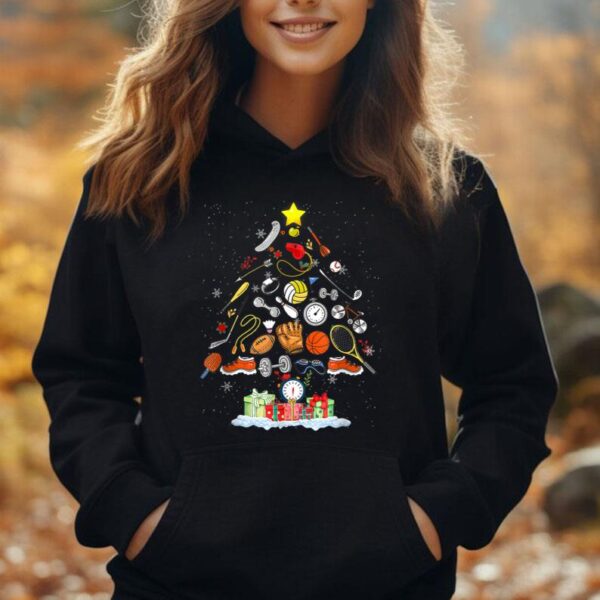 Y12n Physical Teacher Christmas Tree Merry Xmas Pe Teacher Unisex Hoodie