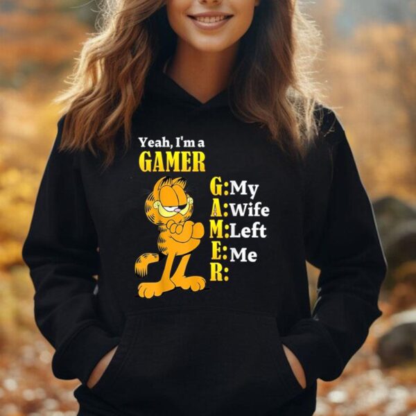 Yeah i'm a gamer my wife left me gaming funny cat Unisex Hoodie