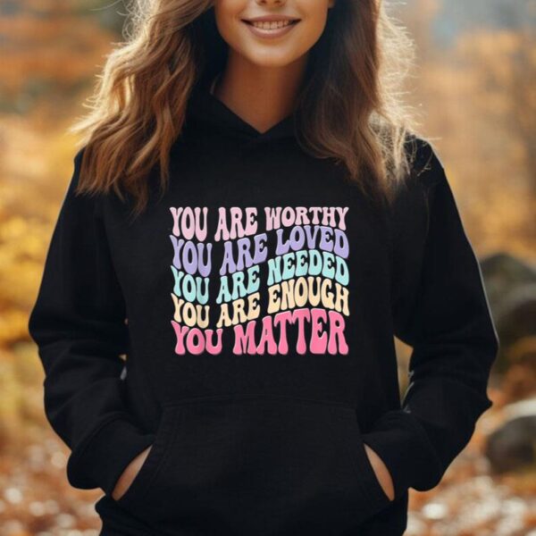 You Matter Kindness Be Kind Groovy Mental Health Awareness Unisex Hoodie