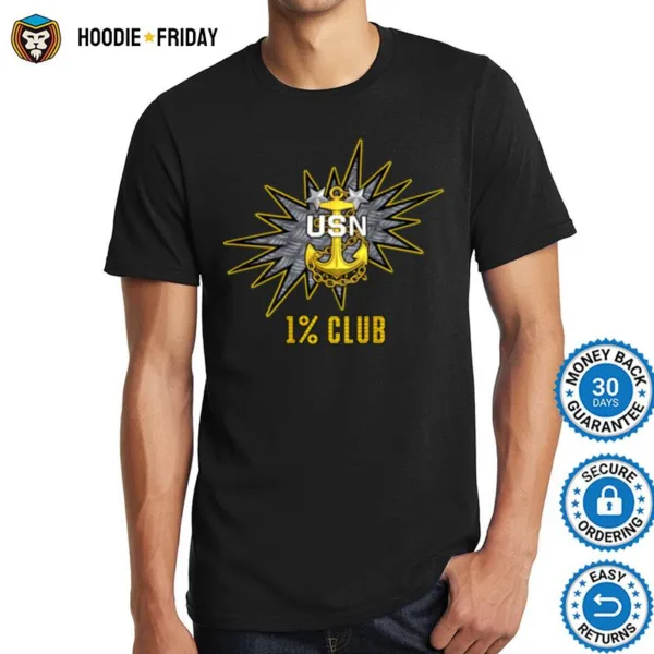 1% Club Navy Master Chief E9 Mcpo Pride Shirts