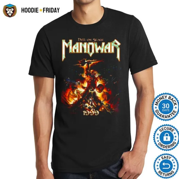 1999 Hell On Stage Manowar Band Shirts