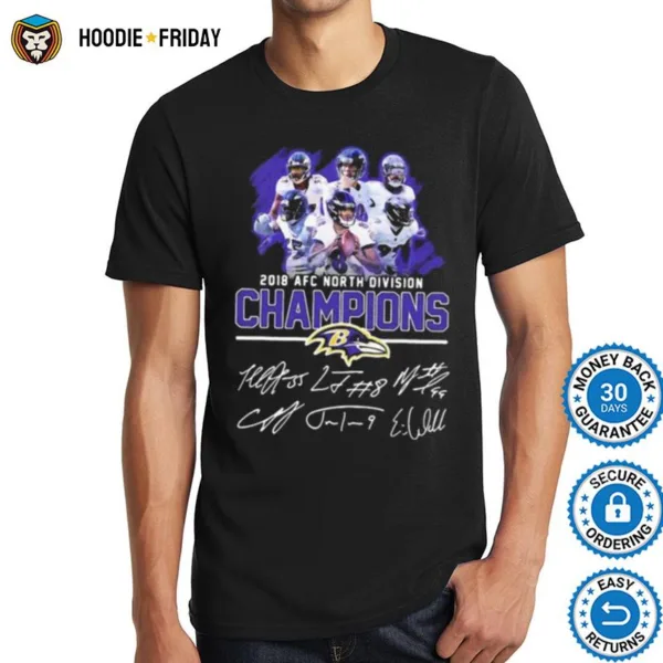 2018 Afc North Division Champions Football Signature Shirts