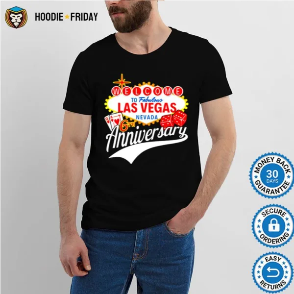 6Th Anniversary Married 6 Years Las Vegas Anniversary Trip Shirts