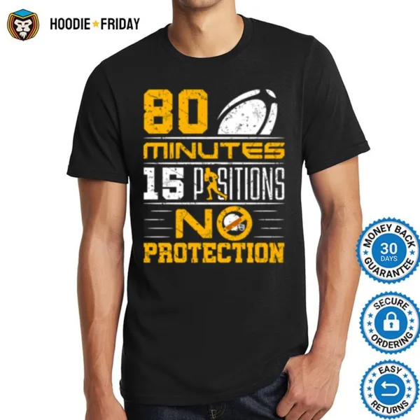 80 Minutes 15 Positions No Protection Rugby Shirts