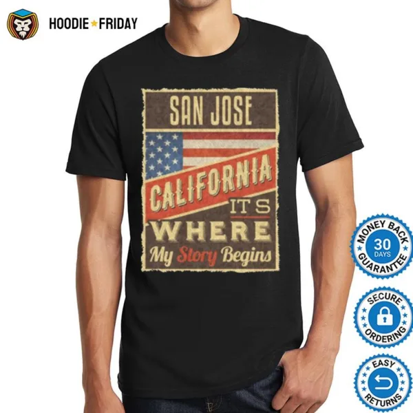 90S Retro Art San Jose California Shirts