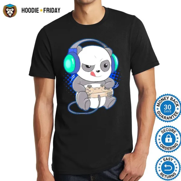 Adorable Gaming Panda Shirts