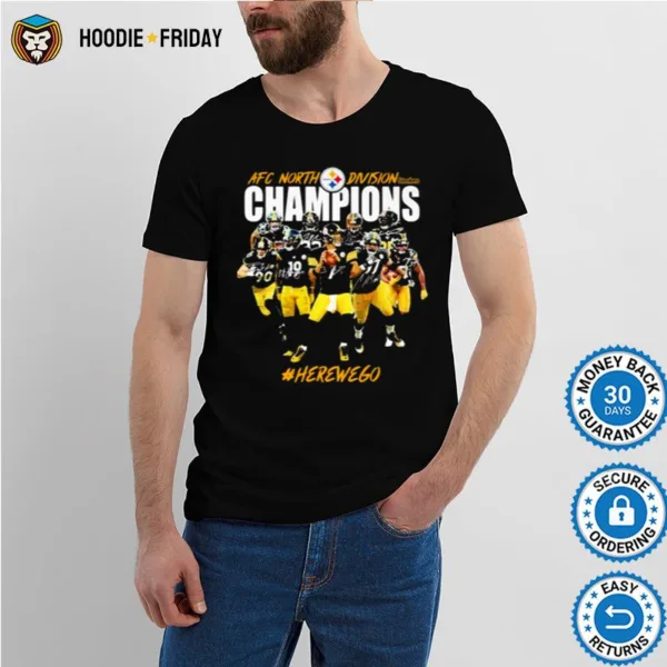 Afc North Division Champions Pittsburgh Steelers Here We Go Football Shirts