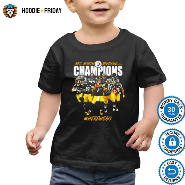 Afc North Division Champions Pittsburgh Steelers Here We Go Football Shirts