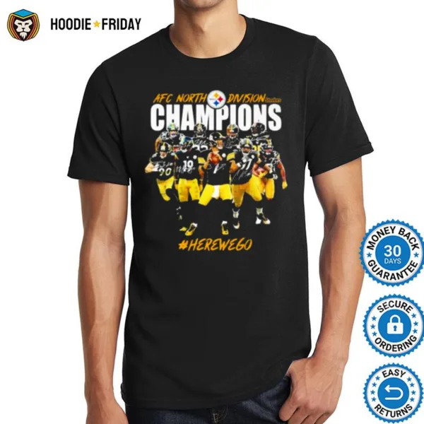 Afc North Division Champions Pittsburgh Steelers Here We Go Football Shirts