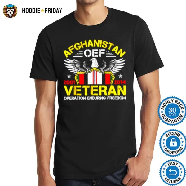 Afghanistan Oef Veteran Operation Enduring Freedom 2001 2014 Eagle Shirts