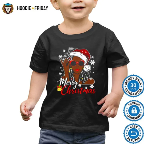 African Black Girl Christmas Santa Claus Merry Christmas Shirts