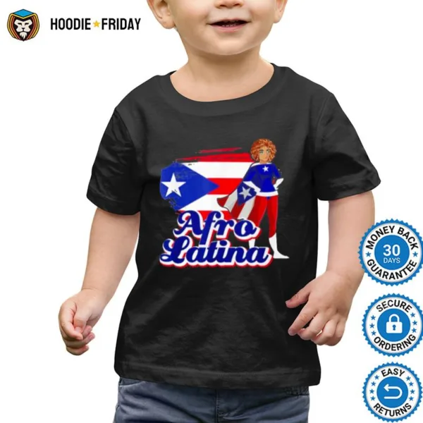 Afro Latina Puerto Rican Flag Shirts