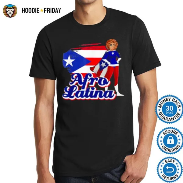 Afro Latina Puerto Rican Flag Shirts