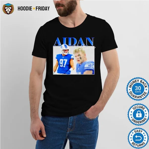 Aidan Hutchinson Detroit Lions Vintage Retro 90S Shirts