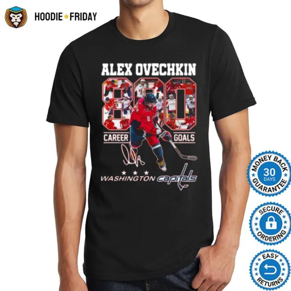 Alex Ovechkin Washington Capitals 800 Career Goals Signature Shirts