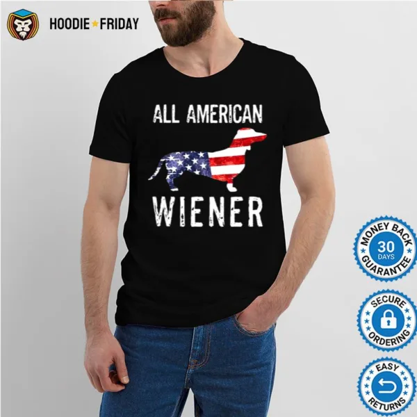 All American Wiener Dog Dachshund July 4Th Shirts