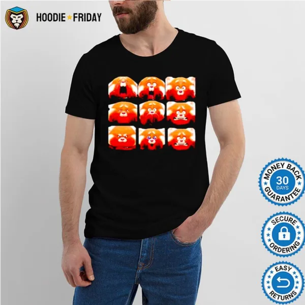 All Red Panda Emotion Shirts