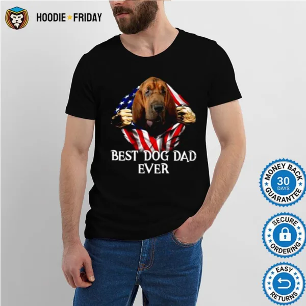 American Flag Dog Best Dog Dad Ever Shirts