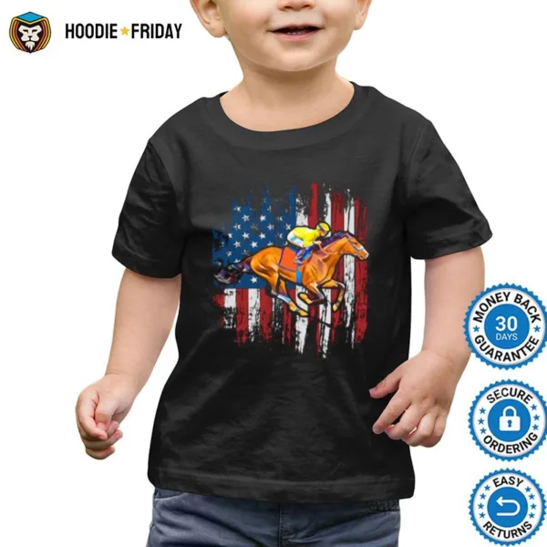 American Flag Horse Racing Shirts