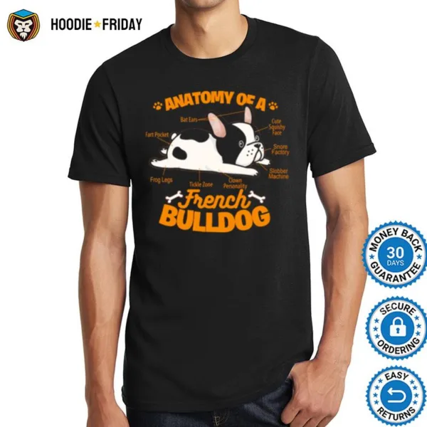 Anatomy Of A French Bulldog Funny Pet Frenchie Dog Shirts