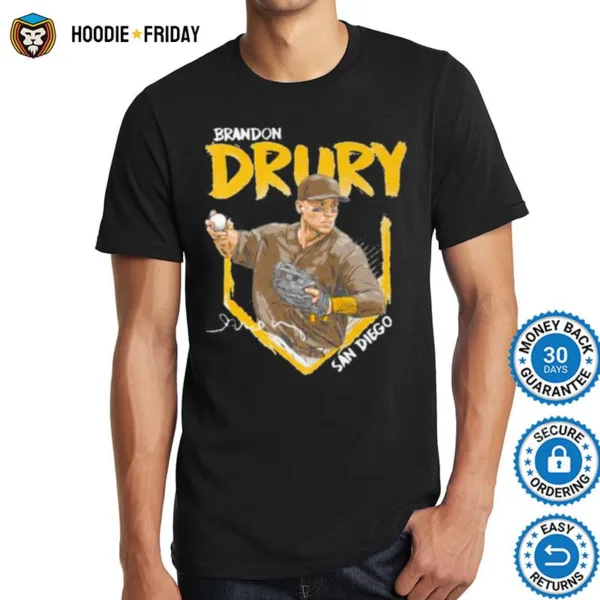 Andon Drury San Diego Padres Base Signature Shirts