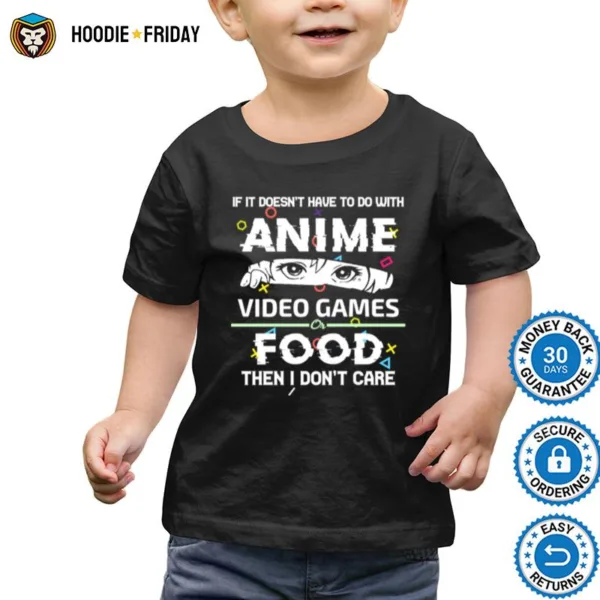 Anime Video Games Food Animes Girls Boys Shirts