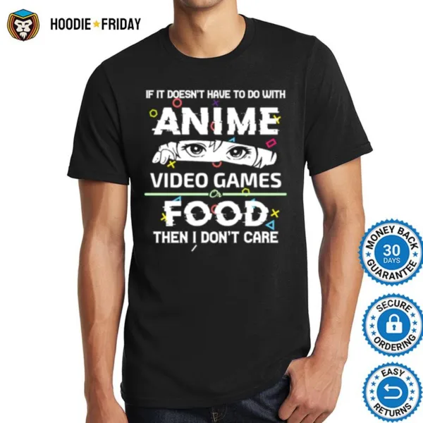 Anime Video Games Food Animes Girls Boys Shirts