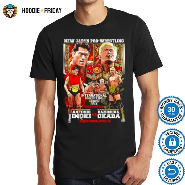 Antonio Inoki And Kazuchika Okada Collaboration Shirts