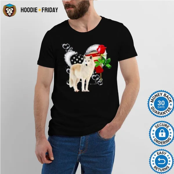 Arctic Wolf Love Rose Shirts