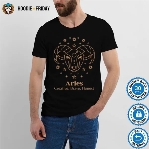 Aries Art Zodiac Design Aesthetic Shirts