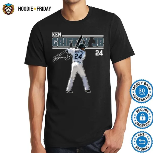 Art Ken Griffey Jr The Kid Seattle Baseball Legend Signature Shirts