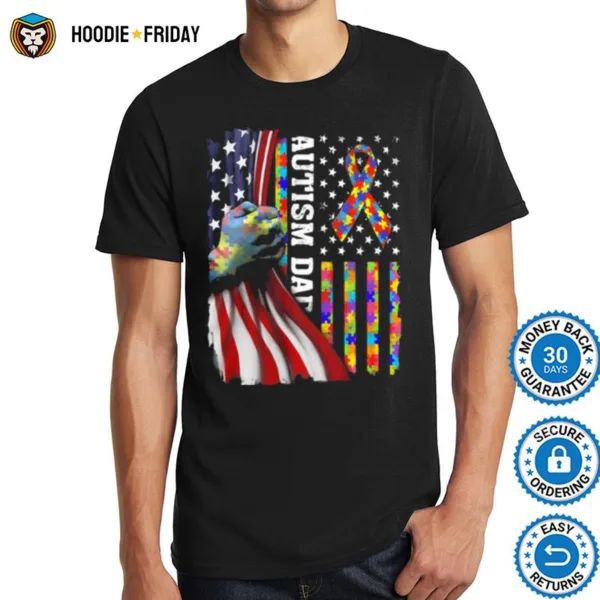 Autism American Flag Shirts