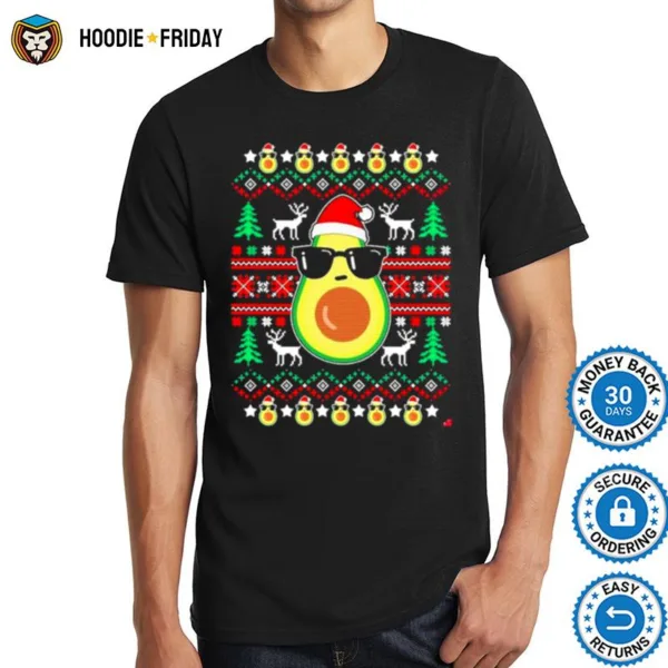 Avocado Hat Santa Ugly Merry Christmas Shirts