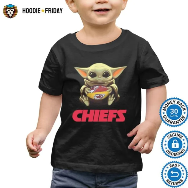 Baby Yoda Hug Kansas City Chiefs Football Shirts